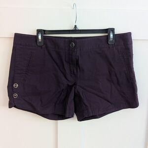 The Limited Purple Button-Accent Shorts Size 12